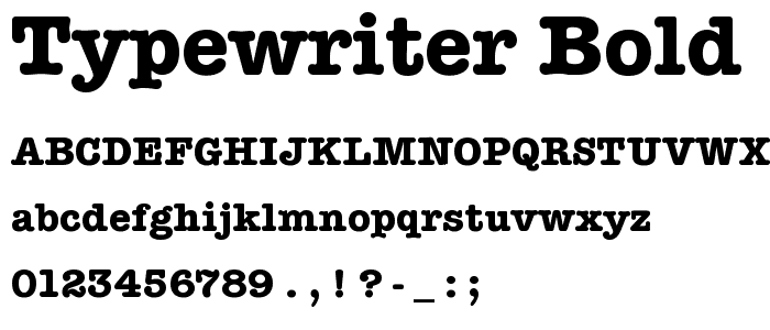 Typewriter Bold font
